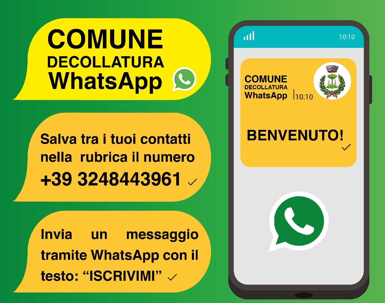 COMUNE DECOLLATURA WHATSAPP